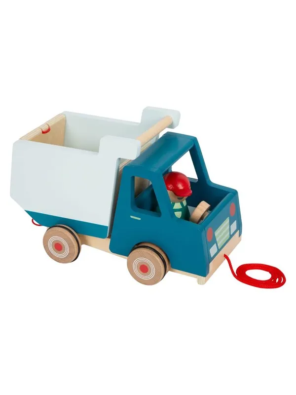 Small Foot - Wooden Pull Figure Tipping Truck