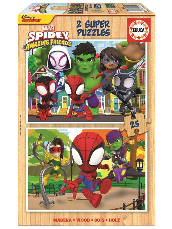 Educa 2x25 Spidey m/Fantastiske venner Tre