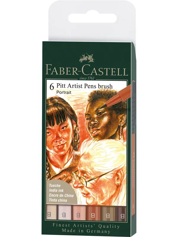 Faber-Castell India ink Pitt Artist Pen B Portrait 6x
