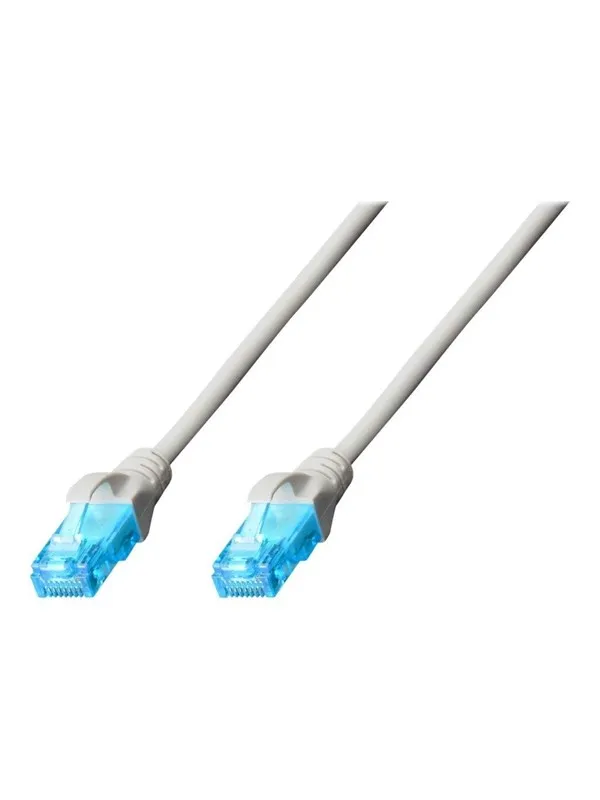 DIGITUS patch cable - 25 cm - grey - Grå - 0.25m
