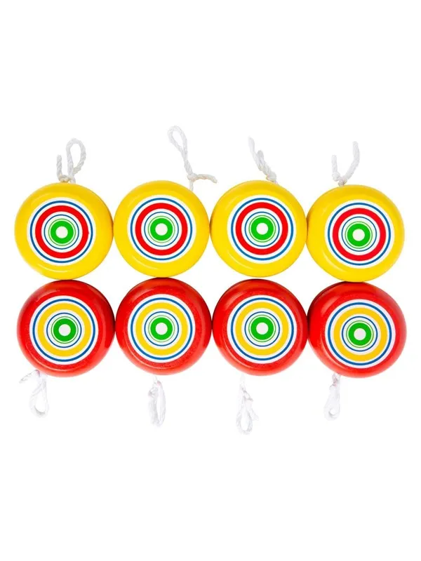 Small Foot - Wooden Yo-Yo Yellow and Red Set of 8