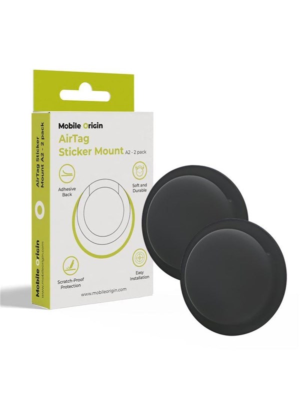 Mobile Origin Airtag Sticker Mount A2 - 2 pack - black