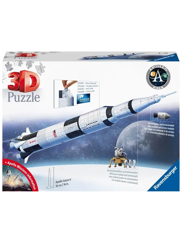 Ravensburger Apollo Saturn V Rocket 440p 3D Puslespill