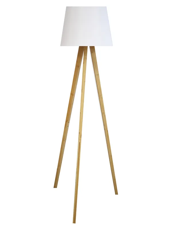 Unilux Tooka LED gulvlampe, hvit/tre
