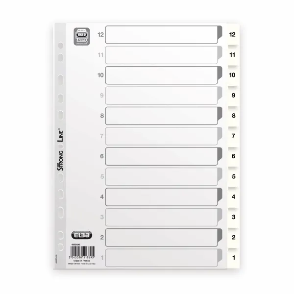 Oxford ELBA StrongLine - divider - for A4 - white