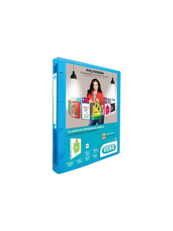Oxford ELBA Polyvision - presentation ring binder - for A4 - capacity: 100 sheets - translucent blue