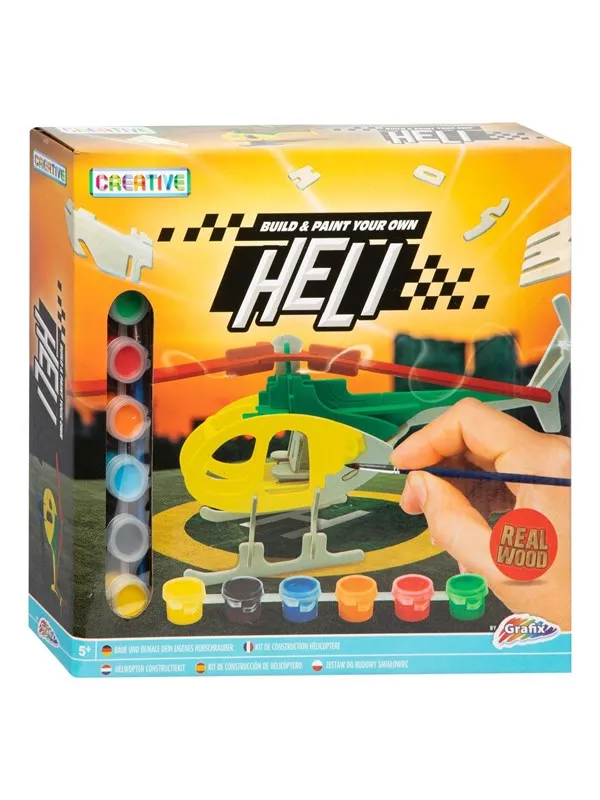 Grafix Wooden Building and Painting Kit - Helicopter