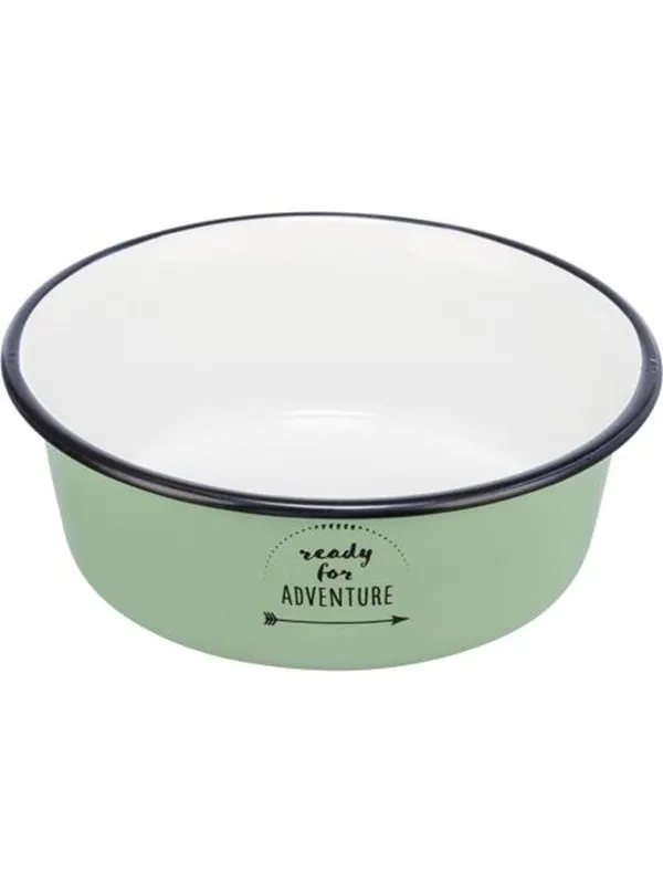 Trixie Bowl enamel/stainless steel 1.9 l/ø 21 cm green