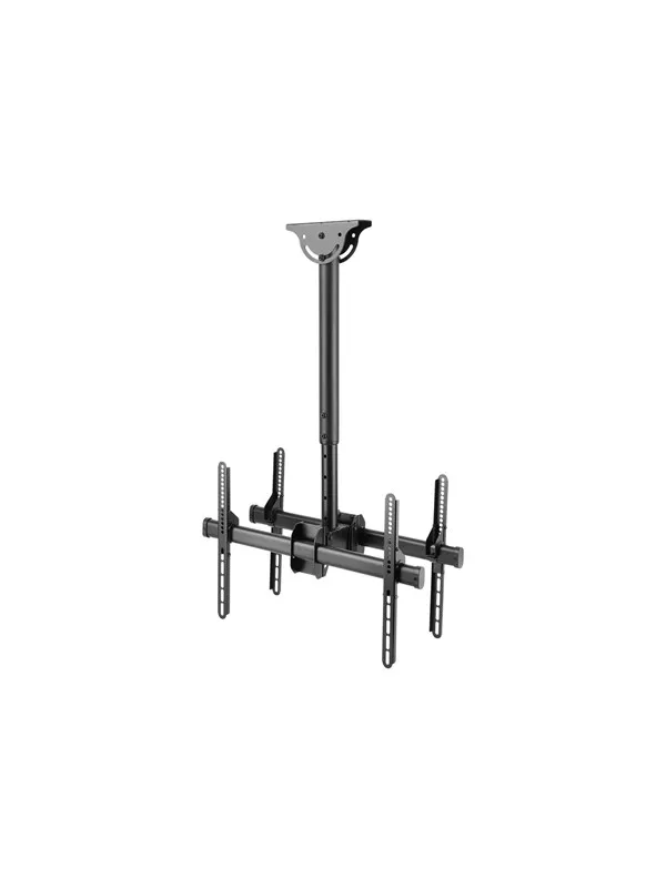 Deltaco Office ARM-0403 mounting kit - back-to-back telescopic - for 2 flat panels - black - Max 45 kg - recommended for 70"