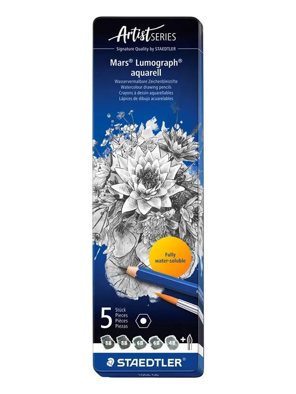Staedtler Pencil Lumograph x5 aqua. 100% PEFC