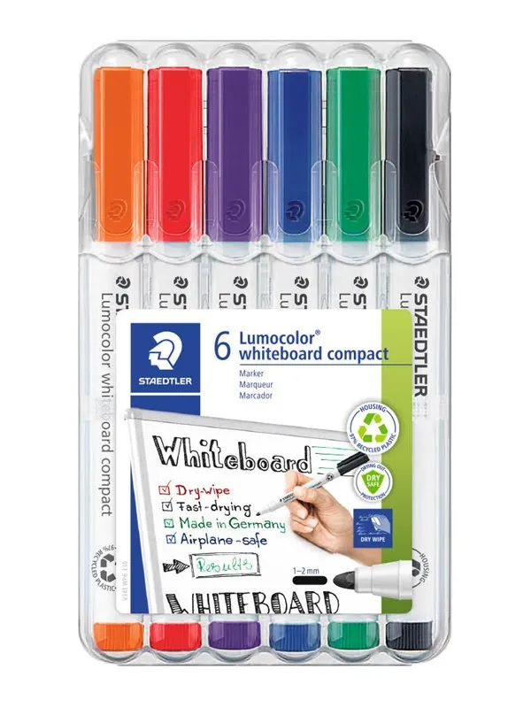 Staedtler Marker Lumocolor white com 6pcs.box