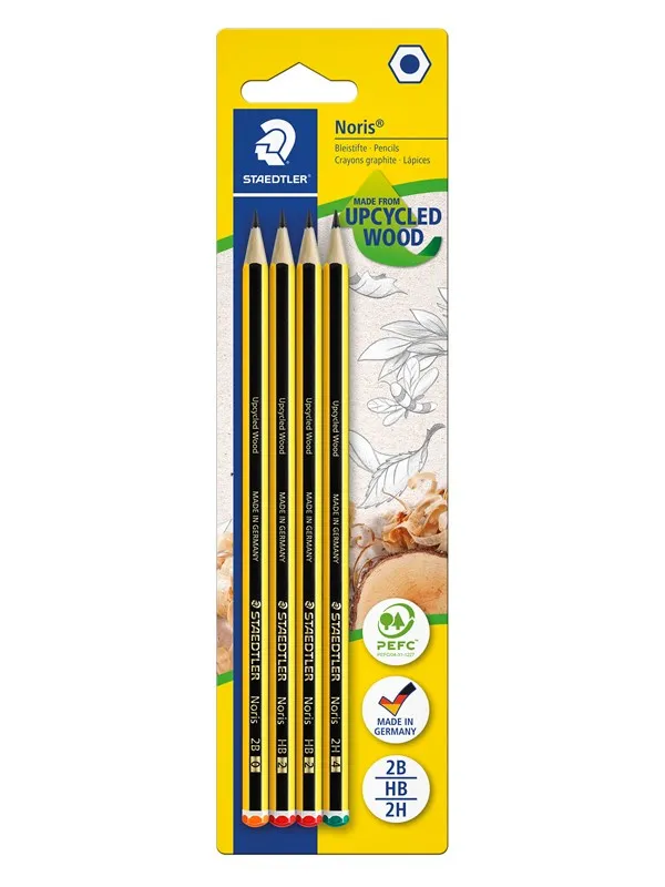 Staedtler Pencil Noris B-HB-H x4 bc 100% PEFC