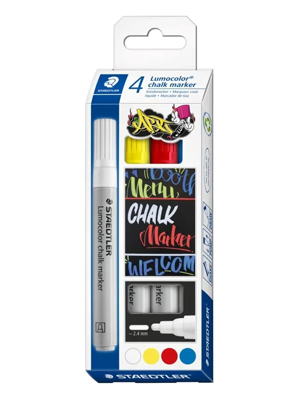 Staedtler Chalk marker Lumocolor 2.4mm 4pcs