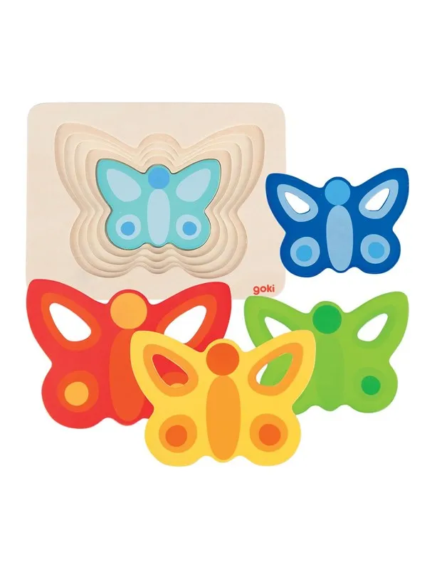 Goki Layer Puzzle Butterfly 5 Layers Tre