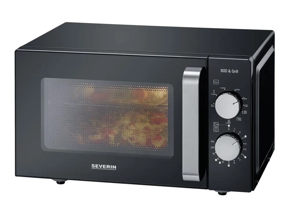 SEVERIN MW 7762 - microwave oven with grill - freestanding - black/stainless steel