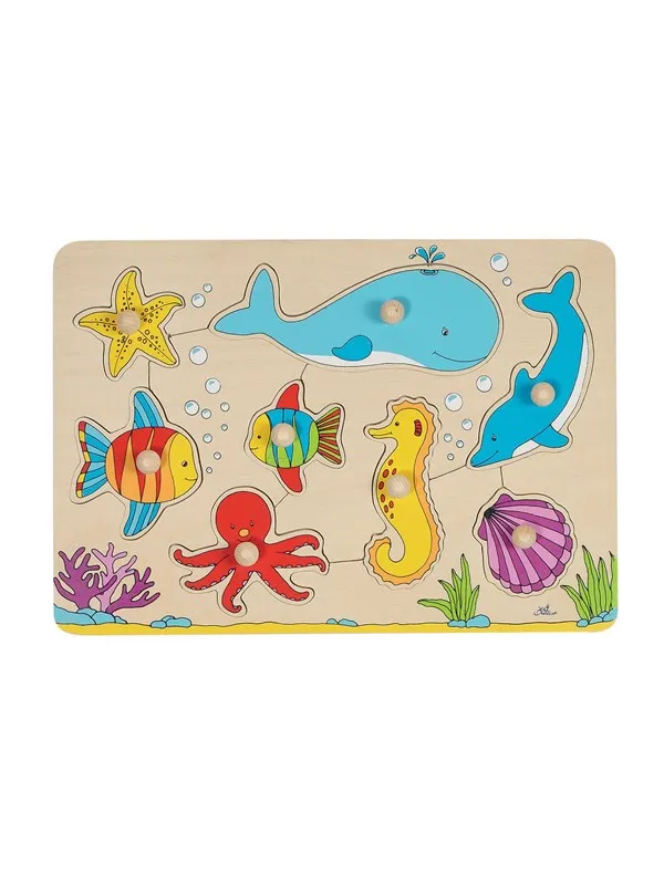 Goki Stud Puzzle Underwater World 8pcs. Tre