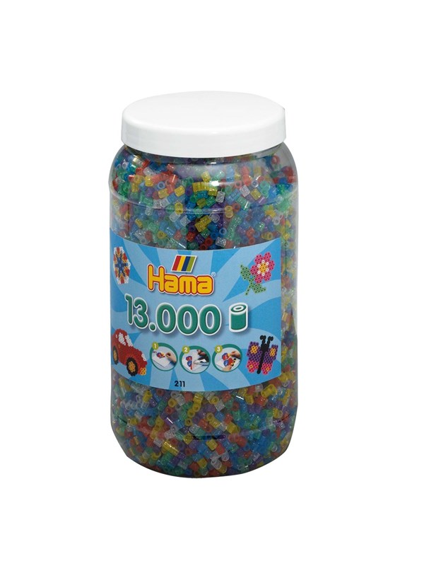 Hama Ironing beads in Pot-Glittermix 13.000pcs.
