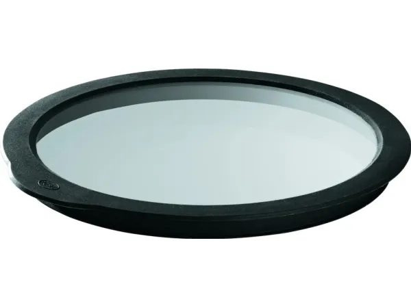 Rösle Glass lid 20 cm Clear/Black Glass/Silicone