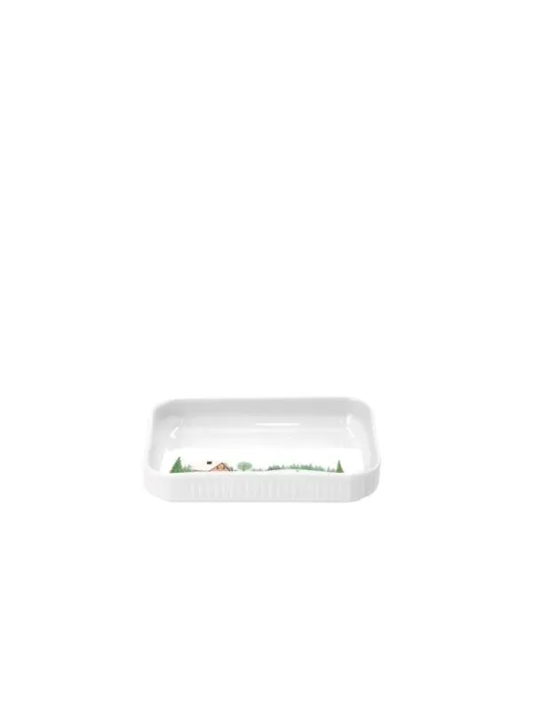 Pillivuyt Dish rectangular Winter 18 x 12 cm White Ovenproof porcelain