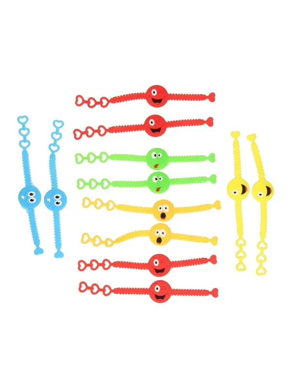 LG-Imports Bracelet Smile Face Color set of 12pcs.