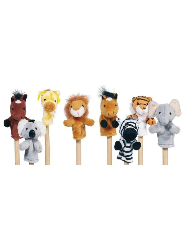 Goki Finger Puppet Wild Animals set of 8