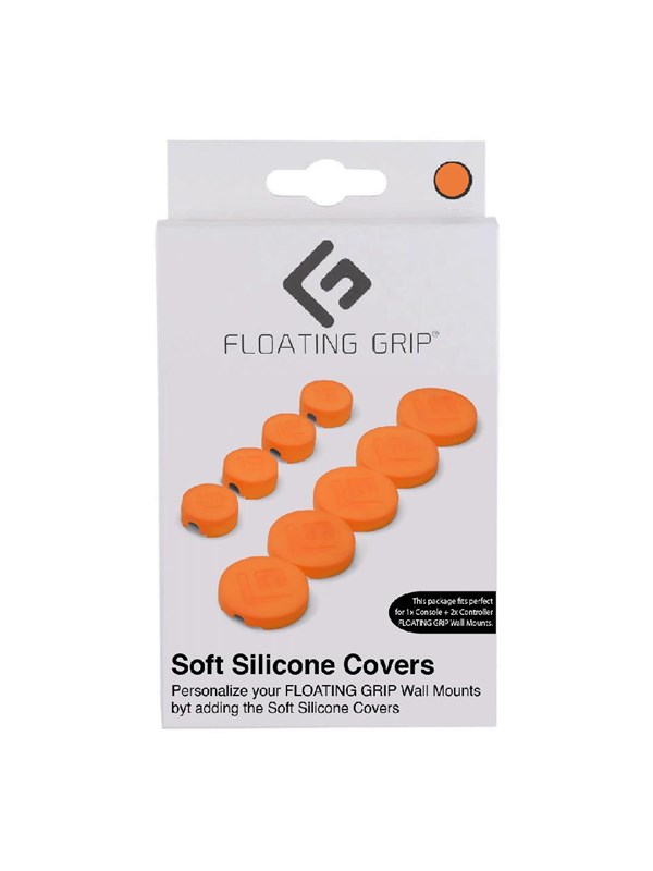 Floating Grip Soft Silicon Covers for wall mounts - Orange