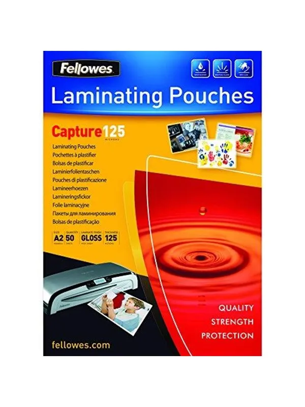 Fellowes - 50-pack - glossy - A2 - lamination pouches