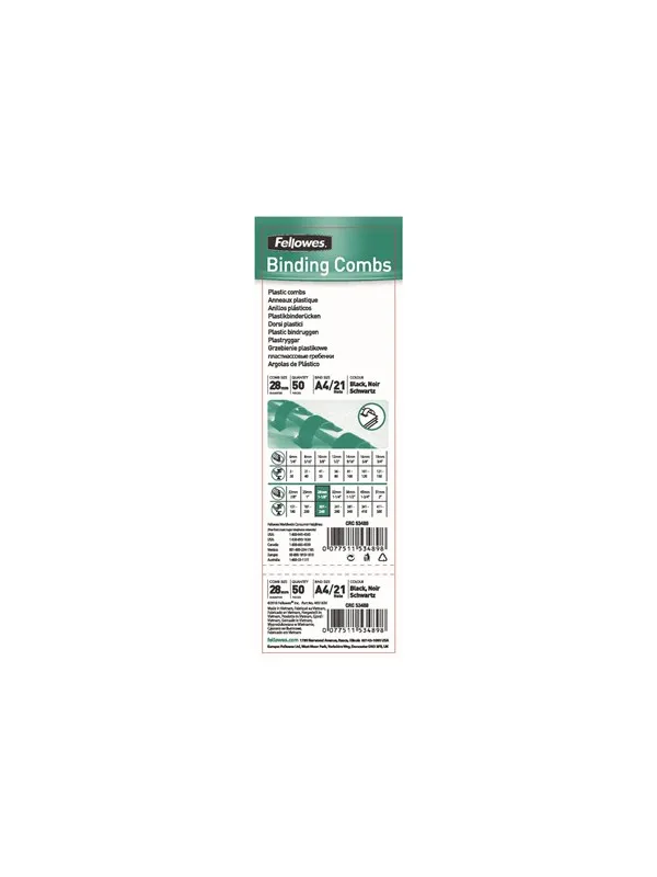 Fellowes - 50 pcs. - plastic binding comb