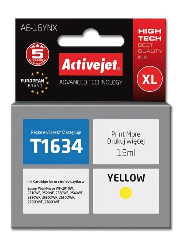 ActiveJet Supreme AE-16YNX - yellow - ink cartridge (alternative for: Epson T1634)