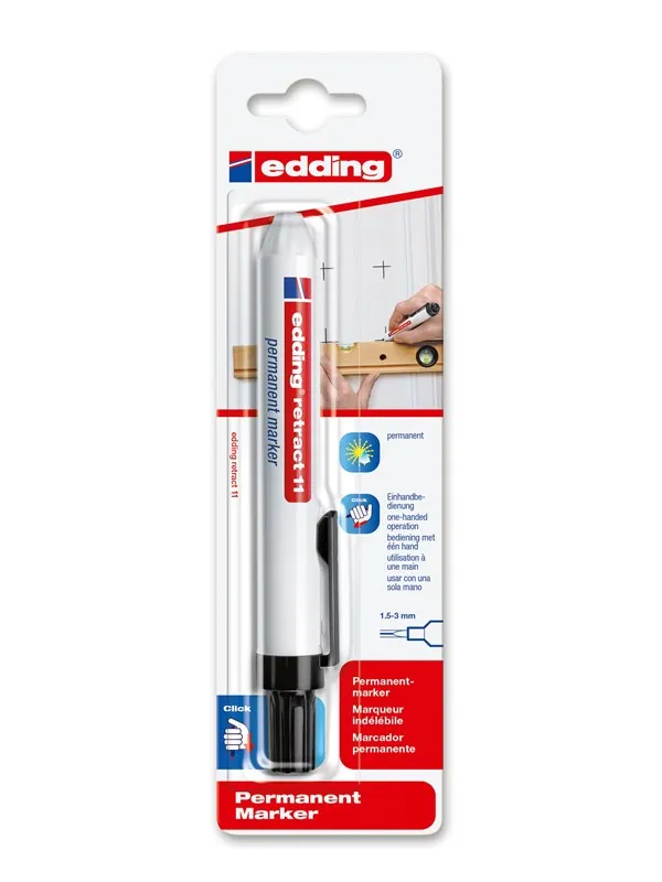 Edding e-11 retract permanent marker black