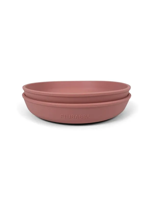 Filibabba Silicone plate 2-pack Rose