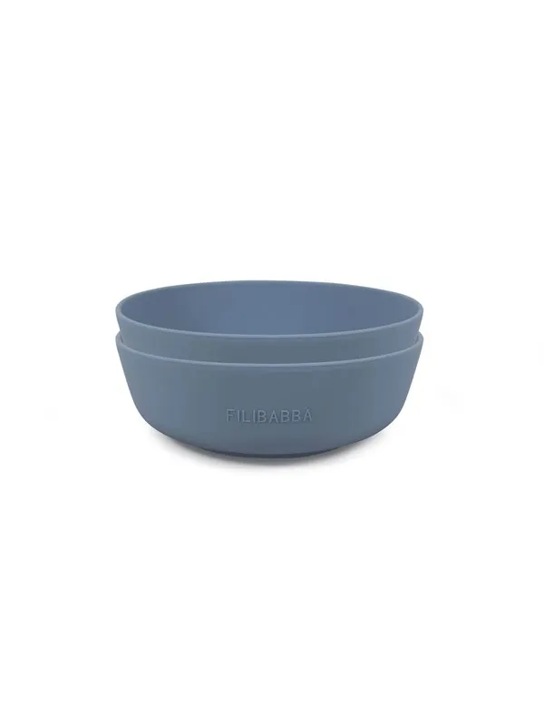 Filibabba Silicone bowl 2-pack - Powder blue