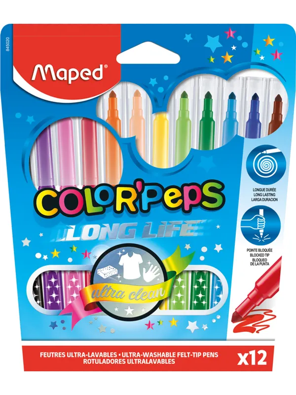 Maped Color'Peps Long Life felt-pens x12