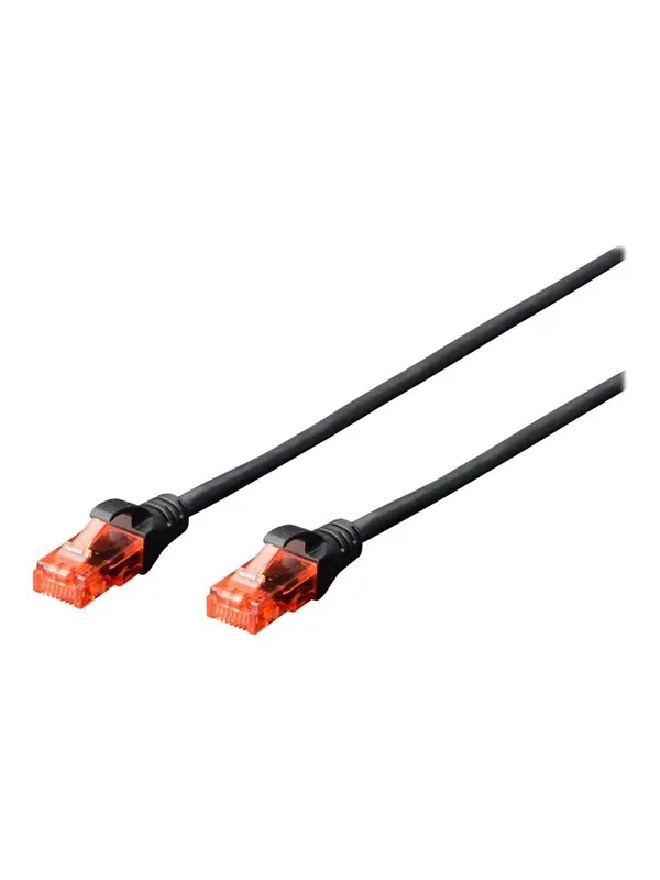 DIGITUS Professional patch cable - 5 m - black - Svart - 5m
