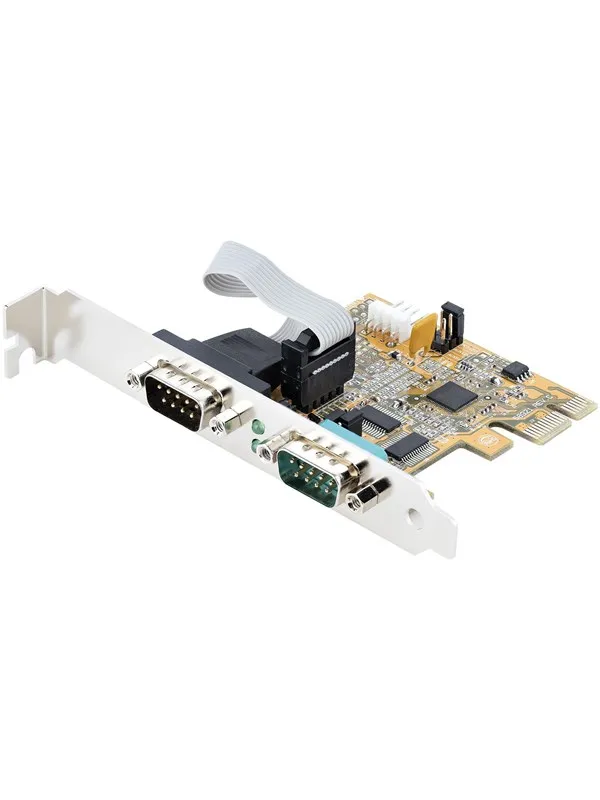 StarTech.com 21050-PC-SERIAL-CARD 2-Port PCI Express Serial Card Dual Port PCIe to RS232 (DB9) Serial Card 16C1050 UART