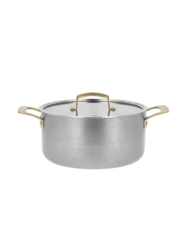 Pillivuyt Gourmet Durance Saucepan with Lid Dia 24 cm 5 litres Steel