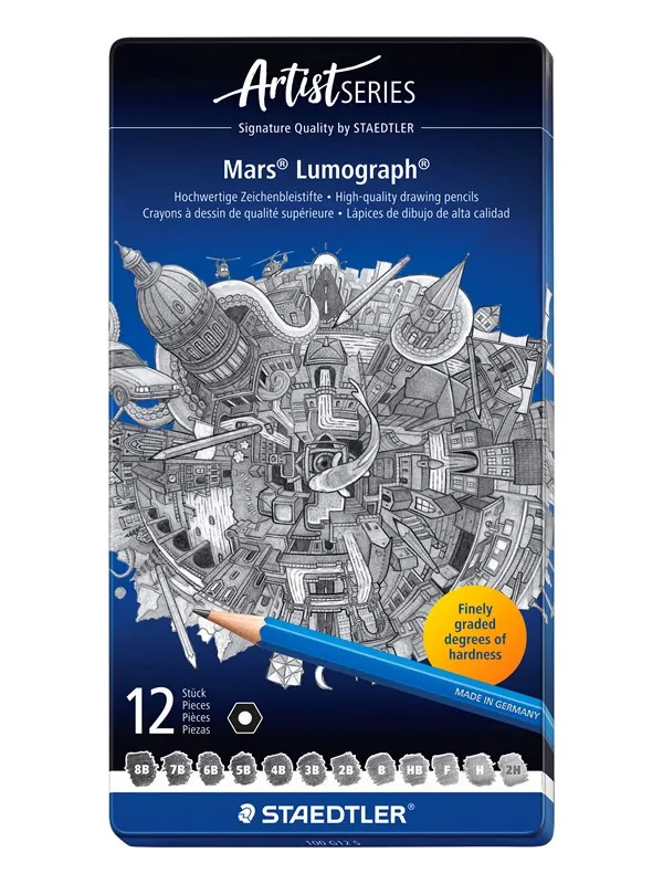 Staedtler Pencil Mars Lumograph x12 100% PEFC