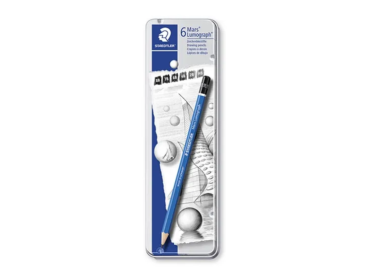 Staedtler Pencil Mars Lumograph x6  100% PEFC