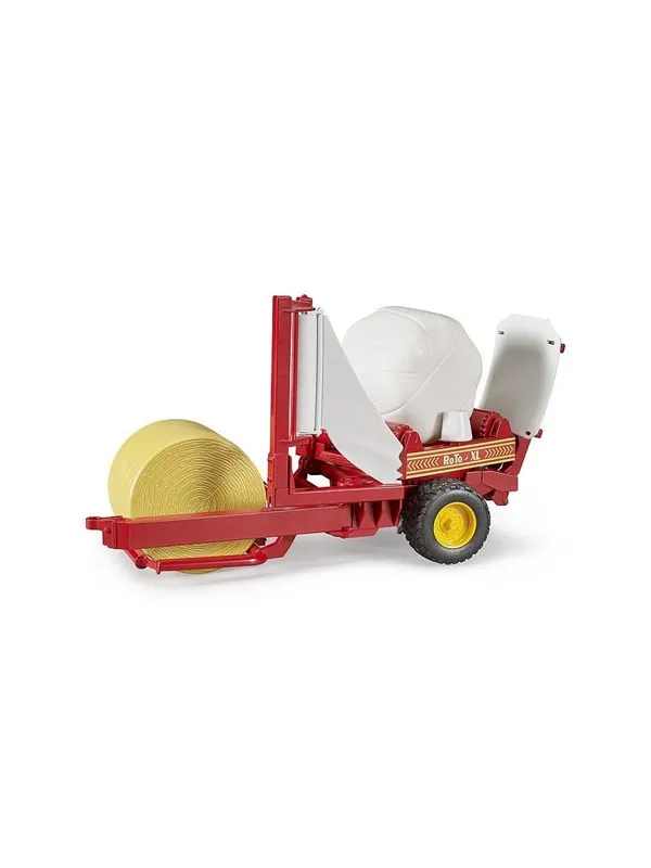 Bruder Bale wrapper with ockery and black round bales