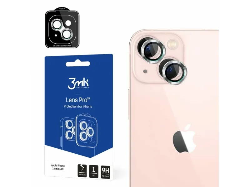 3mk Camera glass for iPhone 13 mini 9H for  Lens Protection Pro series lens - silver