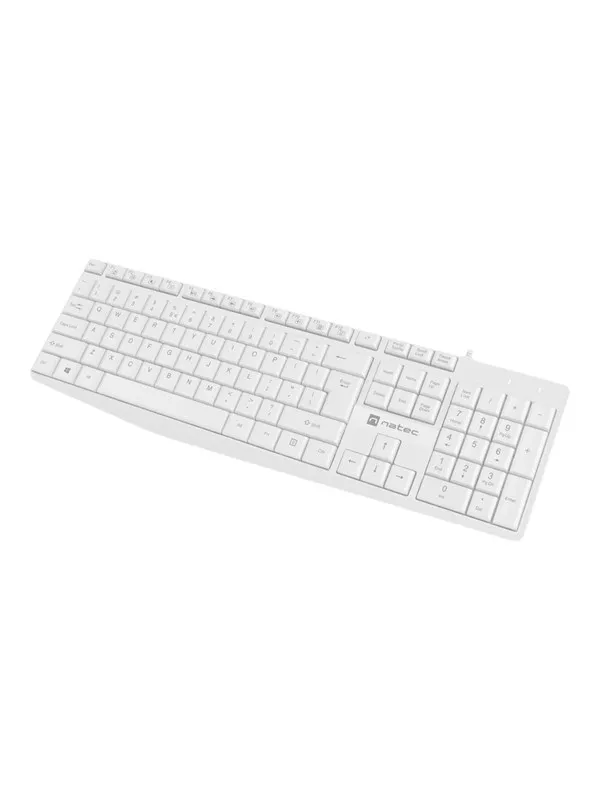 Natec Nautilus - keyboard - QWERTY - US - white - Tastatur - Engelsk (USA) - Hvit