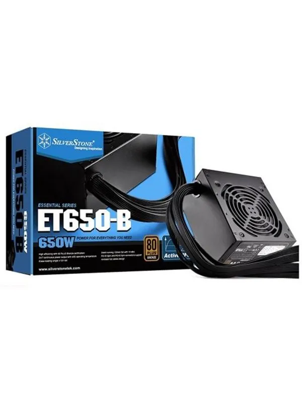 SilverStone Essential Series ET650-B Strømforsyning (PSU) - ATX - 80 Plus