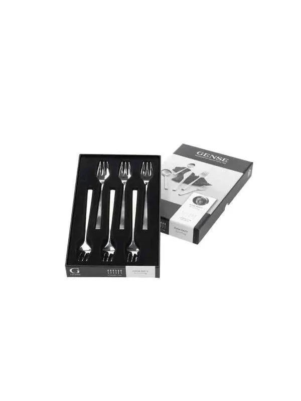 Gense Cake fork Fuga 15.5 cm 6 pcs Matt/White steel