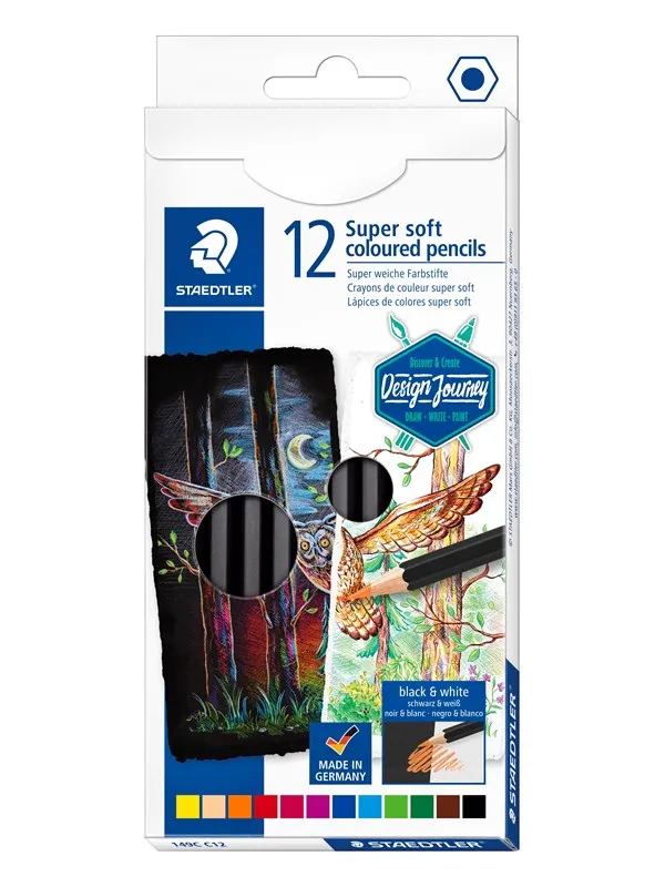 Staedtler Coloured pencil soft12pcs 100% PEFC