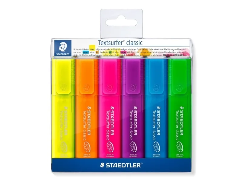 Staedtler Highlighter Textsurf.cl.6pcs.walletm