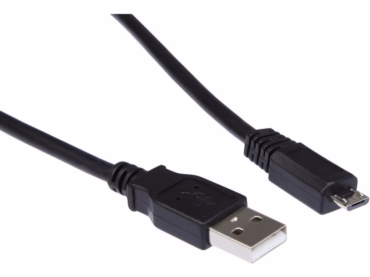 USB-A til USB Micro-B kabel 0,5m (sort)