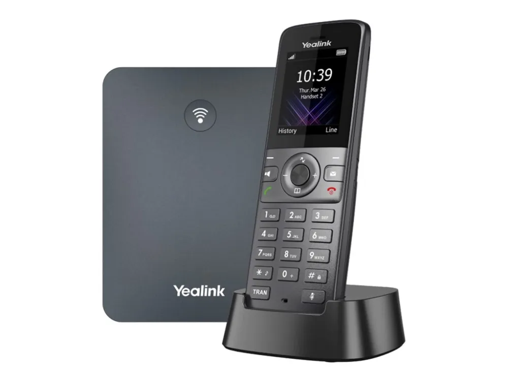 Yealink W74P - cordless VoIP phone - with Bluetooth interface with caller ID/call waiting - 3-way call capability