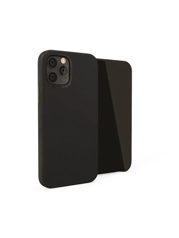 Pipetto Magnetic Leather Case for 12 Pro Max - with magnetic holder - Black