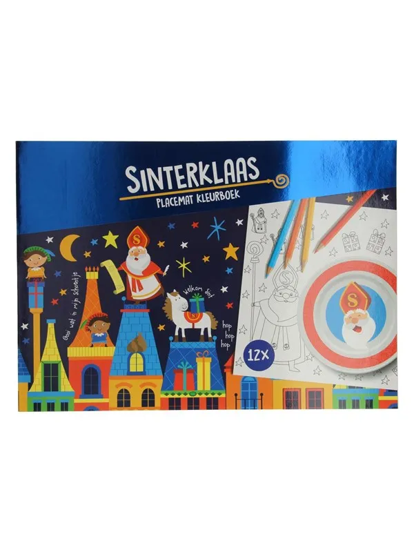 Wins Holland - Placemats Coloring Book Sinterklaas 12 pcs.
