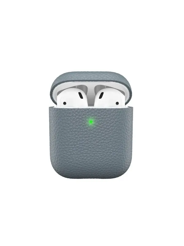 KeyBudz PodSkinz Artisan Series Leather Case - Handcrafted Leather Case for your Airpods - Slate